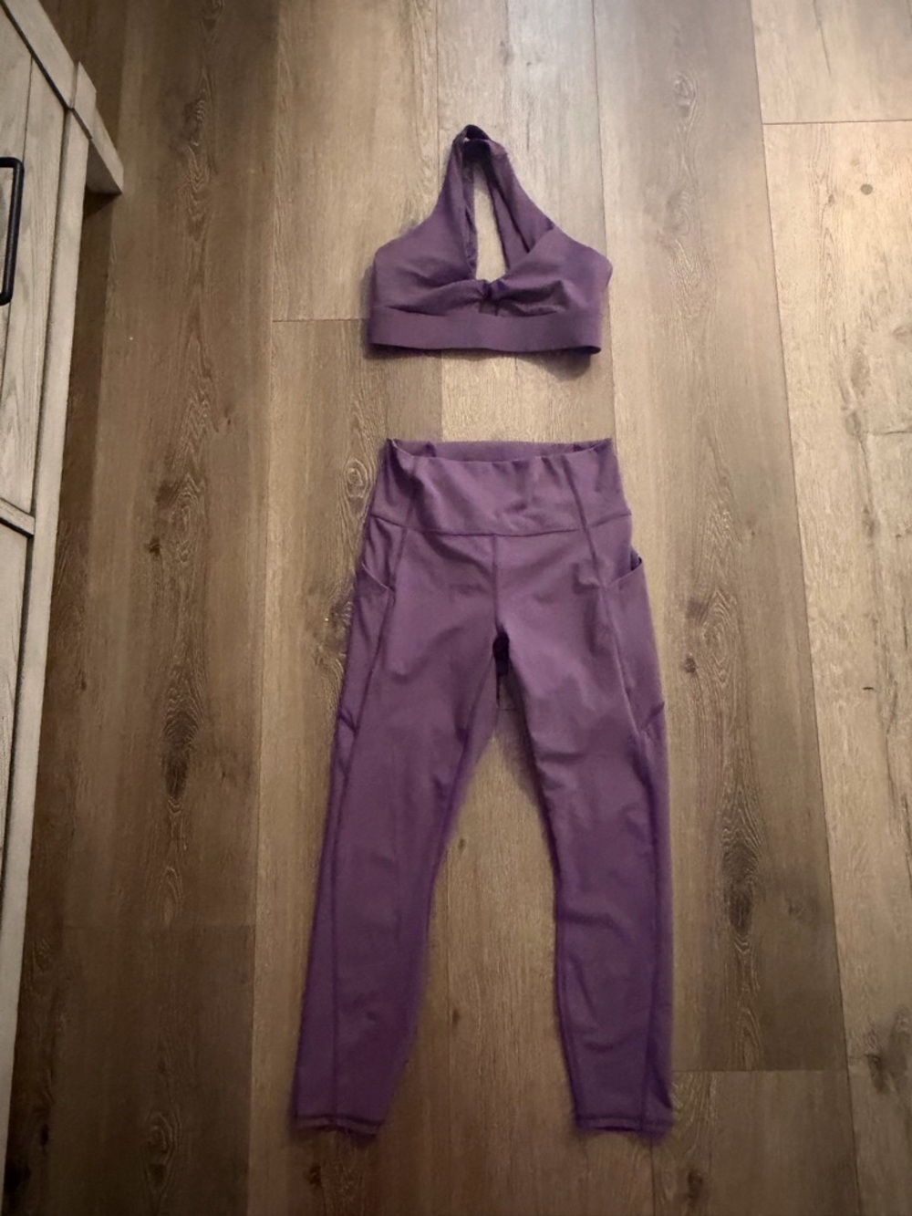 Fabletics Oasis Matching Set Purple Mystique | Small | Sports Bra + Leggings - Picture 2 of 3
